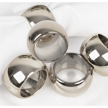 Acrylic Silver  Napkin Rings 