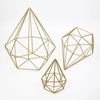 3pc Set - Geometric Prism - Gold