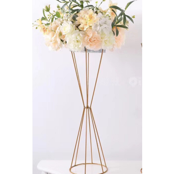 50cm Geometric Flower Stand Centrepiece - Gold