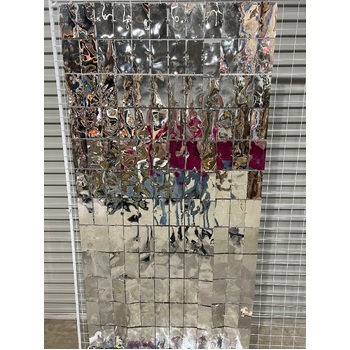 1x2m - Silver - High Quality Mirror Curtain/Sequin Panel