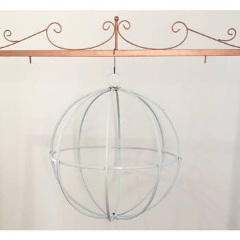 60cm Dia Large SILVER Hanging Globe Sphere - Hanging Ceiling/Arch Floral Frame