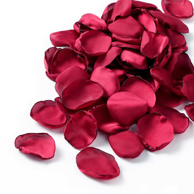100 Red Silky Rose Petals