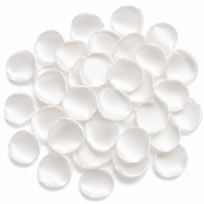 100 White Silky Rose Petals