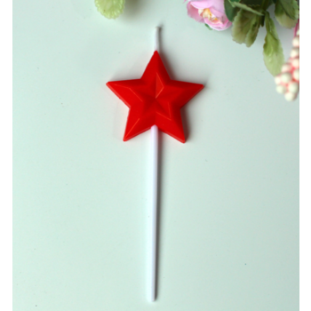 1 x  Red Star Birthday Cake Candles 