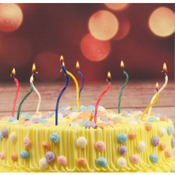 8pk Multicolured Twisty  Birthday Cake Candle