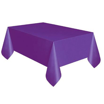 137x275cm Purple Plastic Party Tablecloth