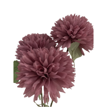 65cm 3 Head Chrysanthemum - Mauve