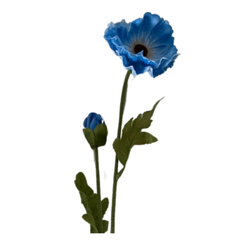 75cm Poppy Stem - Blue