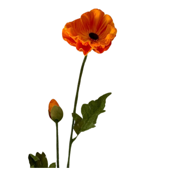 75cm Poppy Stem - Orange