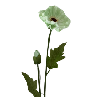 75cm Poppy Stem - Mint Green
