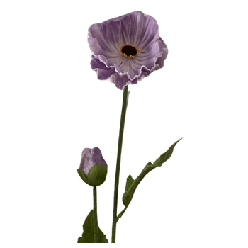 75cm Poppy Stem - Light Purple