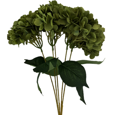 44cm  5 Head Hydrangea Willow