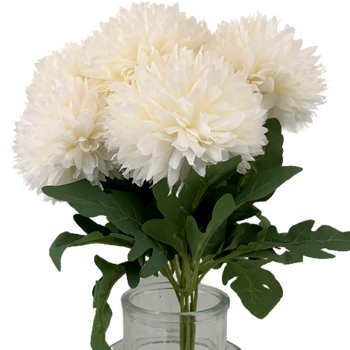 7 Head Dahlia Bouquet - White/Cream