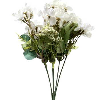 36cm Hydrangea Filler Bunch - White