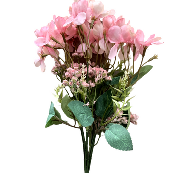 34cm Hydrangea Filler Bunch - Pink