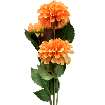 thumb_75cm - 3 Head Dahlia Flower Stem - Orange