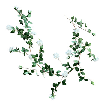 thumb_2pc Set - 1.7m Deluxe Rose Garland - White