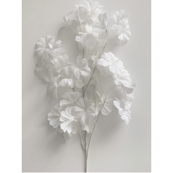 80cm - Cherry Blossom/Sakura Flower Spray - White