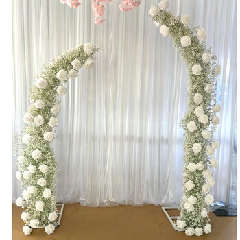 2pcs Floral Wedding Arch Set - Flowers & Frame included