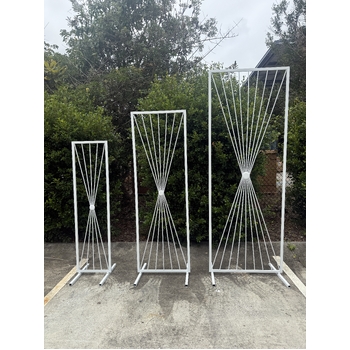 3pc Set - 2.2m, 1.8m, 1.5m  White Wedding Backdrop Set