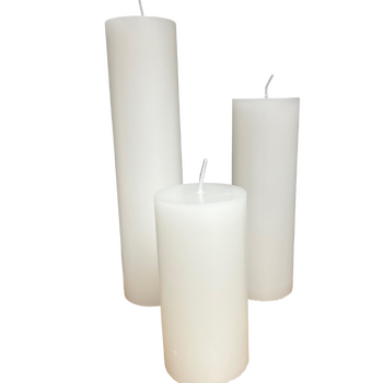 5cm x10cm White Pillar Candle Wax