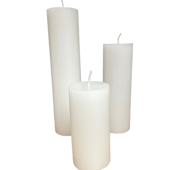 5cm x15cm White Pillar Candle Wax