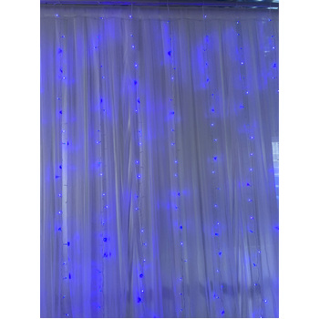 3x3m Blue LED Curtain Light - 12 drop