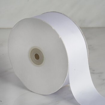 50mm Satin Ribbon - 23m - White