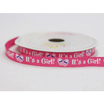 It's a Girl Baby Shower Ribbon - 3/8inch x 10yards