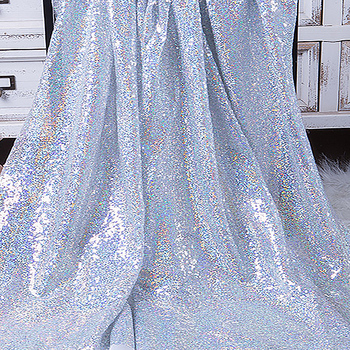 Sequin Duchess Table Runner - Rainbow (Silver Iridescent)