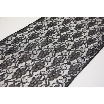 Table Runner Lace - Black