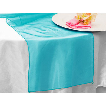 Organza (Shimmer) Table Runner-Turquoise