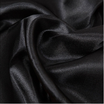 70cm x 18m Satin Fabric -  Black