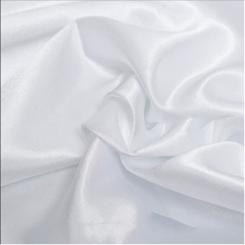 70cm x 18m Satin Fabric -  White