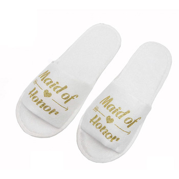 Maid of Honour - White Waffle Spa Slippers
