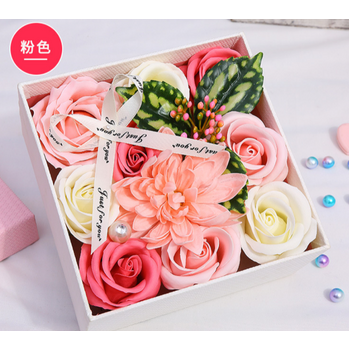 Rose Soap in Gift Box - Pink Style 2