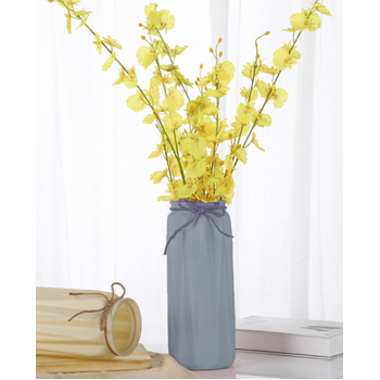 27cm Glass Flower Vase - GREY 