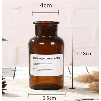 250ml Wide Neck Apothecary Jar/Bottle - Amber 