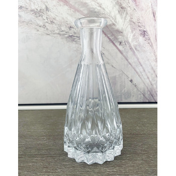 Clear Glass Decorative Bud Vase - 14cm