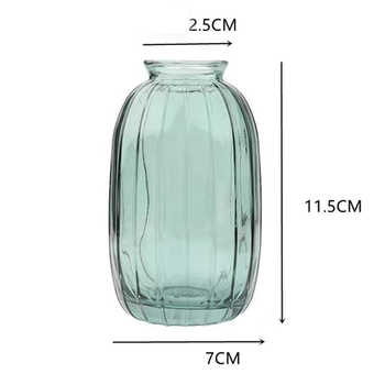 Blue Glass Bud Vase - 7cm x 11cm
