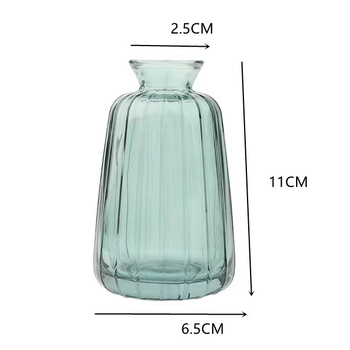 Blue Glass Bud Vase - 6.5cm x 11cm