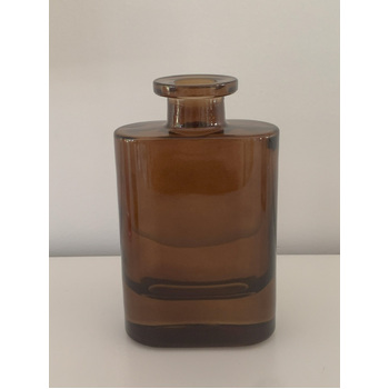 thumb_12cm - Amber Glass Bottle - Hip Flask Shape