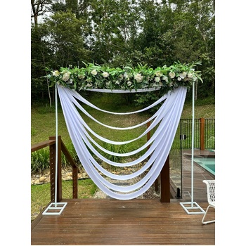 1.5mx1.8m White Swagging for backdrops and celing decorations