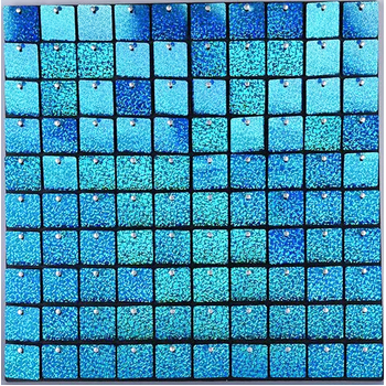 Blue Sequin Hollographic Shimmer Panel Backdrop Wall/Curtain  Mirror Finish