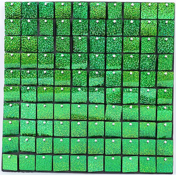 Green Sequin Hollographic Shimmer Panel Backdrop Wall/Curtain  Mirror Finish