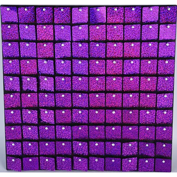 Purple Sequin Hollographic Shimmer Panel Backdrop Wall/Curtain  Mirror Finish