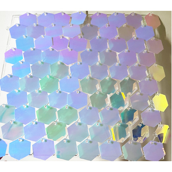 Irredescent Mermaid Sequin Hollographic Shimmer Panel Backdrop Wall/Curtain  Mirror Finish