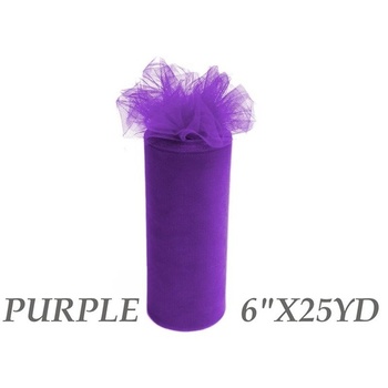 6inch x 25yd Tulle Roll - Purple
