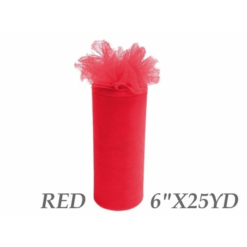 6inch x 25yd Tulle Roll - Red