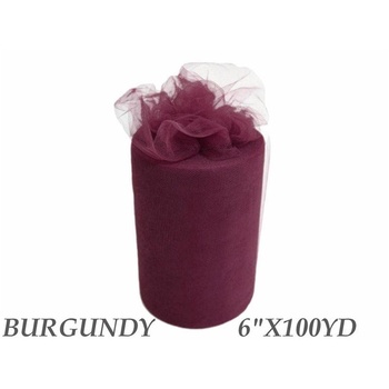 6inch x 100yd Tulle Roll - Burgundy  CLEARANCE